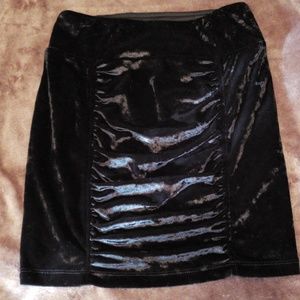 Black velvet skirt